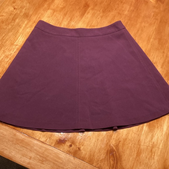 LOFT A-Line Maroon Red Casual Career Skirt - Picture 4 of 8